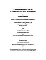 A riparian restoration plan for a construction site on the Brunette River