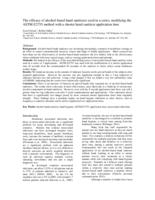 The efficacy of alcohol-based hand sanitizers used in a series, modifying the ASTM E2755 method with a shorter hand sanitizer application time