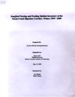 Songbird nesting and feeding habitat inventory of the Noons Creek riparian corridor, winter 1999-2000. Noons Creek study.