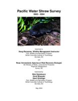 Pacific water shrew survey 2003 - 2004