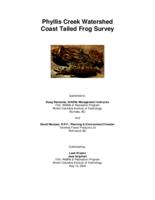 Phyllis Creek watershed coast tailed frog survey