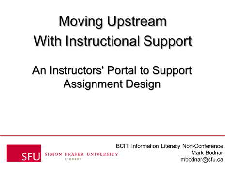 Moving upstream with instructional support