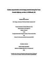 Carbon sequestration and storage potential along the Trans-Canada Highway corridor in Chilliwack, BC