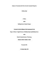 Analysis of construction site noise from the community perspective