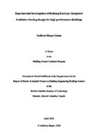 Experimental investigation of building envelope integrated ventilative cooling design for high-performance buildings