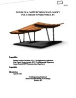 Design of a cantilevering wood canopy for a park in South Surrey, BC