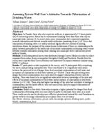 Assessing private well user’s attitudes towards chlorination of drinking water