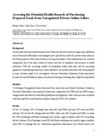 Assessing the potential health hazards of purchasing prepared foods from unregulated private online sellers