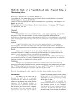 Shelf-life study of a vegetable-based juice prepared using a masticating juicer