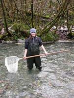 FWR student collecting brood stock