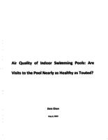 Air quality of indoor swimming pools
