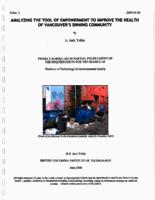 Analyzing the tool of empowerment to improve the health of Vancouver's binning community