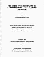 The effect of ice resurfacing on carbon monoxide levels in indoor ice arenas