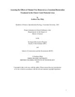 Assessing the effects of manual tree removal as a grassland restoration treatment in the Churn Creek protected area
