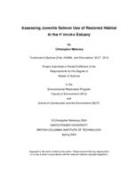 Assessing juvenile salmon use of restored habitat in the K’ómoks estuary