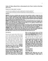 Safety of Chinese roast pork as determined by the water activity of the skin and cavity