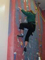 FWR student Tiffany Pither at climbing practice