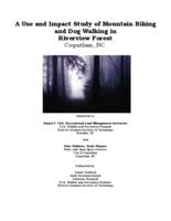 A use and impact study of mountain biking and dog walking in Riverview Forest, Coquitlam, BC
