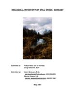 Biological inventory of Still Creek, Burnaby

