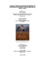 Habitat use and abundance trends of wintering raptors in the Fraser delta 2005 - 2006.