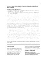 Survey of public knowledge level on the efficacy of alcohol-based hand sanitizers