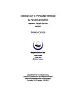 Report No. CECDP – 2015/04 Design of a Pipeline Bridge in Northern BC - Appendices A-M