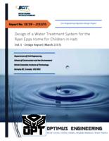 Report No. CECDP – 2015/05 Design of a Water Treatment System for the Ryan Epps Home for Children in Haiti