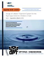 Report No. CECDP – 2015/05 Design of a Water Treatment System for the Ryan Epps Home for Children in Haiti. Vol. 2 - Appendices

