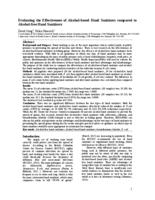 Evaluating the effectiveness of alcohol-based hand sanitizers compared to alcohol-free hand sanitizers