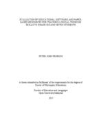 Evaluation of educational-software and paper-based resources for teaching logical-thinking skills to grade six and seven students