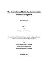 The absorption and scattering characteristics of interior living walls