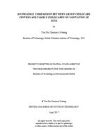 Knowledge comparison between group childcare centres and family childcares on sanitation of toys