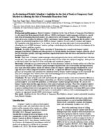An evaluation of British Columbia’s guideline for the sale of foods at temporary food markets in allowing the sale of potentially hazardous food
