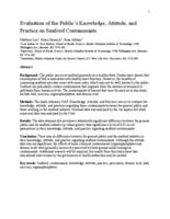 Evaluation of the public’s knowledge, attitude, and practice on seafood contaminants