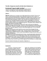The affect of temperature and pH on the food safety of kombucha tea