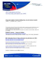 Integrated analysis of whole building heat, air and moisture transfer