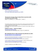 Assessment of energy rating of polyurethane spray foam walls