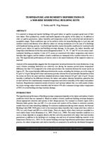 Temperature and humidity distributions in mid-rise residential building suites