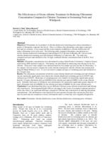 The effectiveness of ozone-chlorine treatment for reducing chloramine concentration compared to chlorine treatment in swimming pools and whirlpools