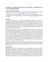 Evaluation of the thermal performance of innovative pre-fabricated wall systems through field testing