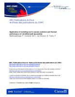 Application of modeling tool to assess moisture and thermal performance of retrofitted wall assemblies