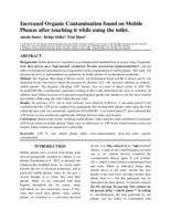 Increased organic contamination found on mobile phones after touching it while using the toilet