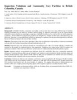 Inspection violations and community care facilities in British Columbia, Canada