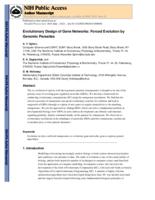 Evolutionary design of gene networks