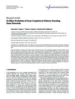 In silico evolution of gene cooption in pattern-forming gene networks