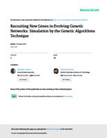 Recruiting new genes in evolving genetic networks