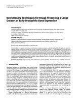 Evolutionary techniques for image processing a large dataset of early drosophila gene expression