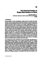 The chemical kinetics of shape determination in plants