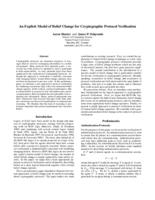 An explicit model of belief change for cryptographic protocol verification
