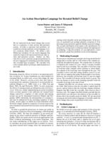 An action description language for iterated belief change